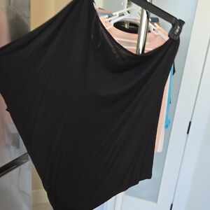 Ambiance Black One Sleeve Off The Shoulder Top